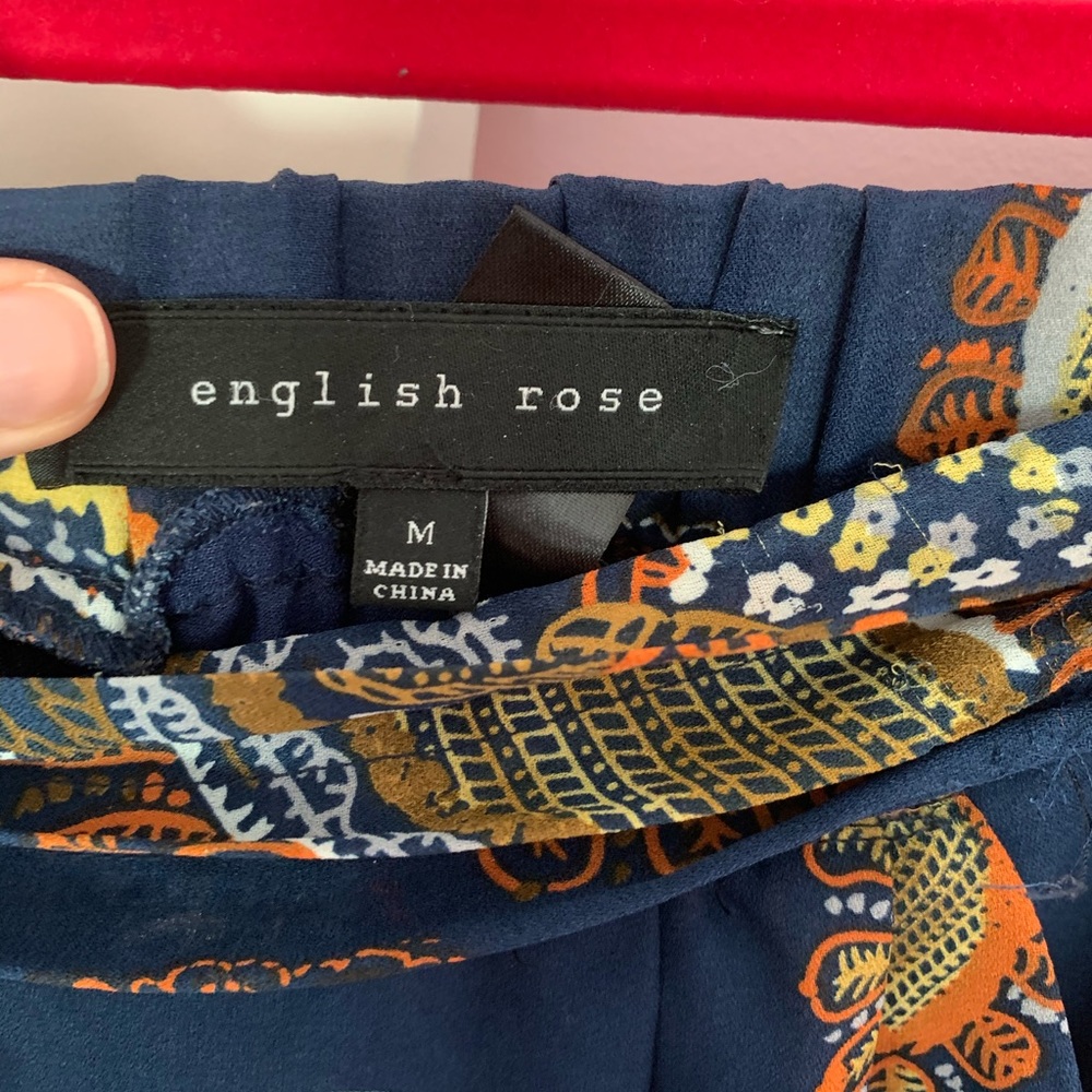 (ENGLISH ROSE) patterned flowy pants - Picture 3 of 4
